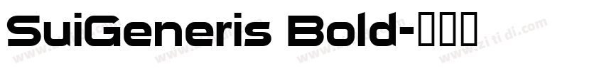 SuiGeneris Bold字体转换